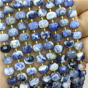 Natural Blue SOdalite Beads Faceted Rondelle, approx 6-8mm