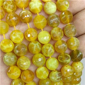 Natural Lemon Quartz Beads Yellow Faceted Round, approx 12mm