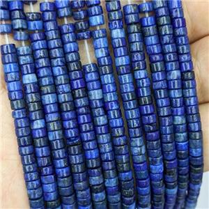 Natural Lapis Lazuli Heishi Beads Blue Dye, approx 4mm