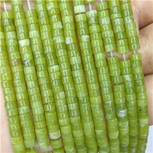 Natural Chinese Taiwan Jadeite Heishi Beads Green, approx 4mm