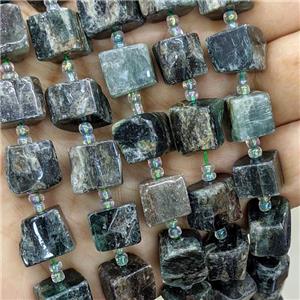 Natural Green Kyanite Cube Beads, approx 11-12mm