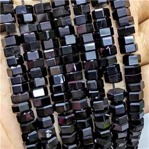 Natural Black Onyx Agate Hexagon Beads, approx 5-8mm