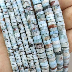 Natural Larimar Heishi Spacer Beads Blue, approx 7mm