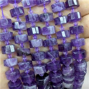 Natural Purple Amethyst Heishi Beads, approx 12mm