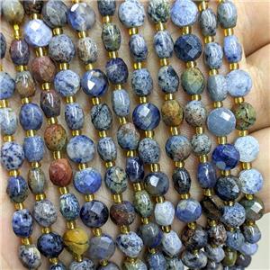 Natural Sunset Dumortierite Beads Blue Faceted Coin, approx 6mm