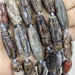 Natural Crazy Lace Agate Rice Beads, approx 13-38mm