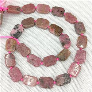 Natural Chinese Rhodonite Beads Pink Rectangle, approx 10-15mm