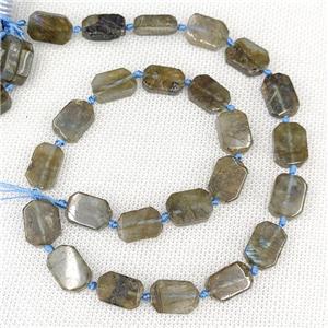 Natural Labradorite Beads Rectangle, approx 10-15mm