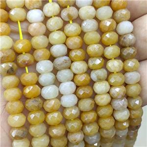 Natural Yellow Aventurine Beads Faceted Rondelle, approx 8mm