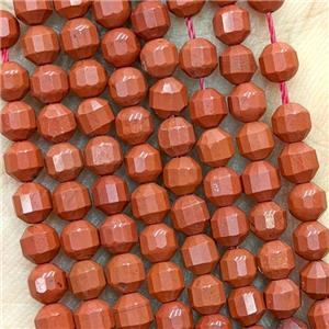 Natural Red Jasper Prism Beads, approx 4mm