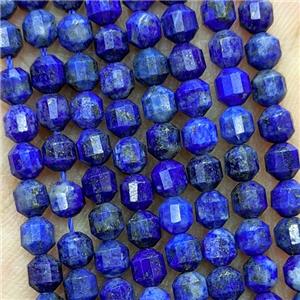 Natural Lapis Lazuli Prism Beads Blue, approx 4mm