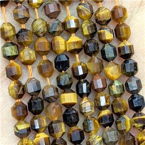 Natural Tiger Eye Stone Beads Prism, approx 4mm