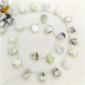 Natural White Opal Beads Teardrop Topdrilled, approx 10-14mm