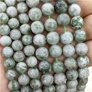 Natural Burmese Jadeite Beads Green Smooth Round, approx 10mm