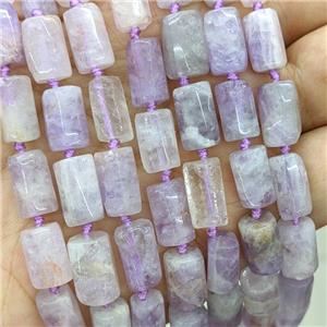 Natural Purple Chalcedony Tube Beads, approx 7-14mm