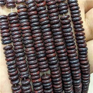 Natural Poppy Jasper Heishi Beads, approx 2x6mm