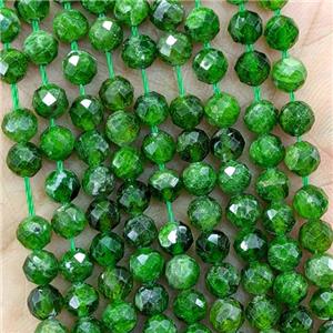 Natural Green Diopside Beads Faceted Round B-Grade, approx 4.5mm