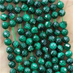 Natural Malachite Beads Green Faceted Round, approx 2.4mm