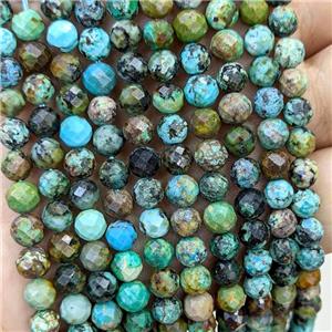 Natural Chinese Hubei Turquoise Beads Faceted Round, approx 6mm