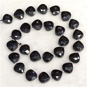 Natural Black Obsidian Beads Faceted Teardrop, approx 12mm