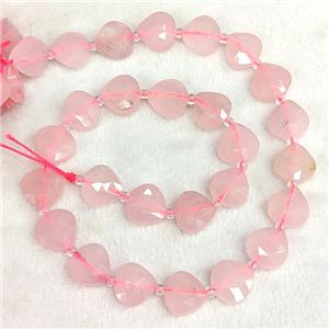 Natural Pink Rose Quartz Beads Faceted Teardrop, approx 12mm