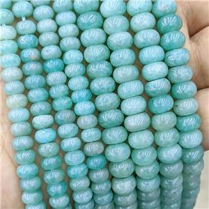 Natural Green Amazonite Beads Smooth Rondelle, approx 4x6mm