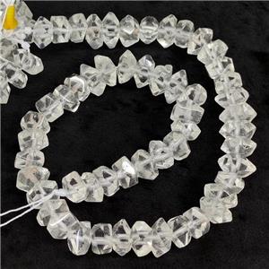 Natural Clear Quartz Beads Faceted Square, approx 12mm