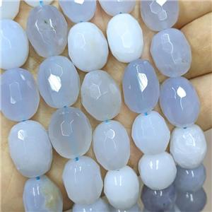 Natural Blue Chalcedony Nugget Beads Faceted Freeform, approx 12-16mm