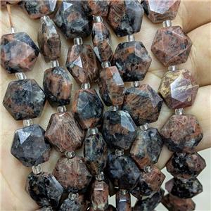 Natural Yooperlite Flame Jasper Hexagon Beads, approx 12mm