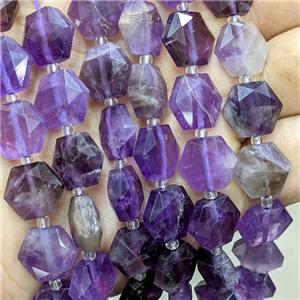 Natural Purple Amethyst Hexagon Beads, approx 12mm