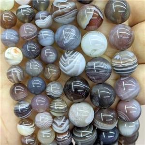 Natural Botswana Agate Beads Smooth Round, approx 18mm dia