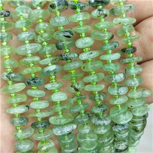 Natural Green Prehnite Chip Beads Freeform, approx 9-12mm