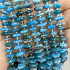 Natural Blue Apatite Chip Beads Freeform, approx 9-12mm