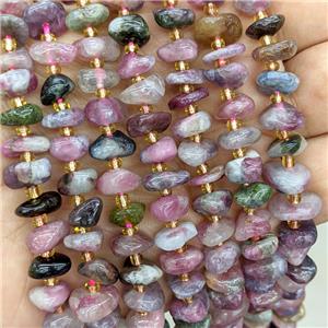 Natural Pink Tourmaline Chip Beads Freeform, approx 9-12mm