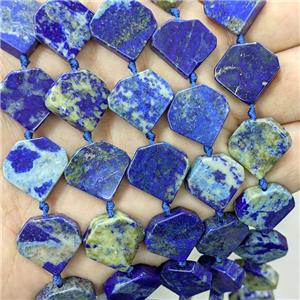 Natural Blue Lapis Lazuli Heart Beads, approx 16mm