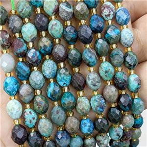 Natural Chinese Turquoise Beads Faceted Rice, approx 6-8mm