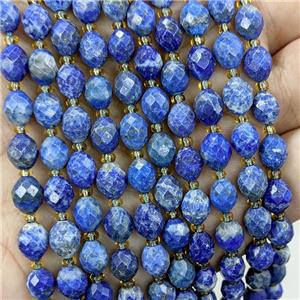 Natural Blue Lapis Lazuli Beads Faceted Rice, approx 6-8mm