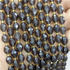 Smoky Quartz Beads Faceted Rice, approx 6-8mm