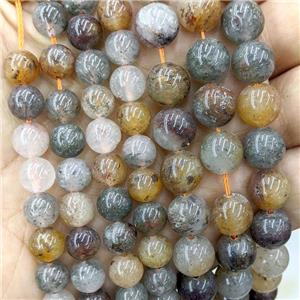 Natural Lodalite Beads Yellow Smooth Round, approx 6mm dia