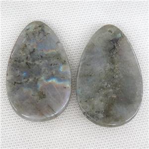 Labradorite teardrop pendant, approx 35-55mm