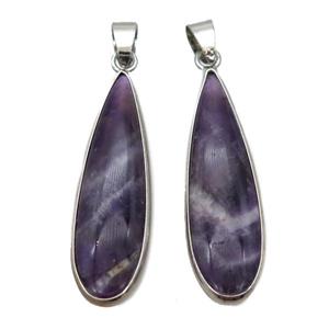 dogtooth Amethyst teardrop pendant, approx 10-35mm