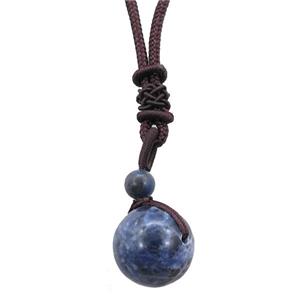 blue sodalite necklace, approx 16mm, 3mm