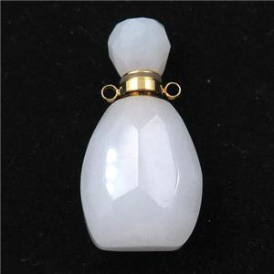 white Jasper perfume bottle pendant, approx 18-37mm