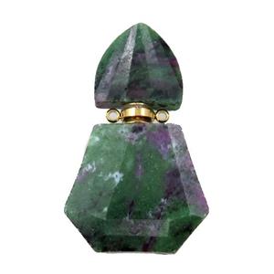 Ruby Zoisite perfume bottle pendant, approx 28-48mm