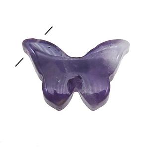 purple Amethyst butterfly pendant, approx 12-18mm