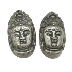 natural Pyrite Buddha Pendant, approx 22-40mm