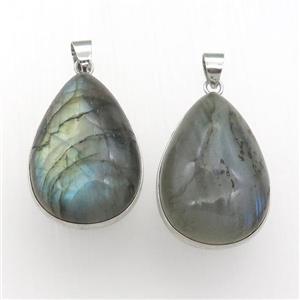 Labradorite Teardrop Pendant, approx 20-30mm