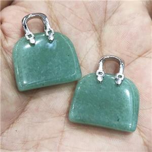 green Aventurine bag pendant, approx 20-24mm