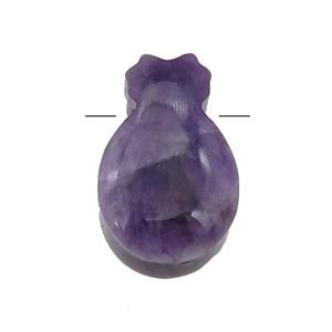 purple Amethyst pineapple pendant, approx 10-16mm