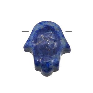 blue Lapis Lazuli hamsahand pendant, approx 11-13mm